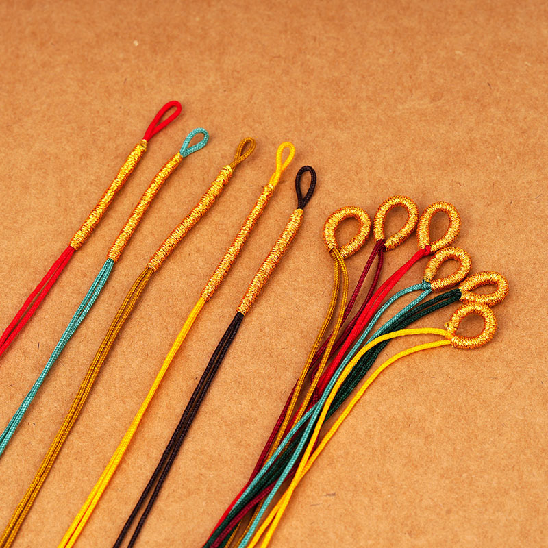 Wire-Wrapped Gold Thread Fake Pull Ring Coil Braided Rope Accessories Semi-Finished Pendant Clasp Handmade DIY Bracelet Small Bag Handle