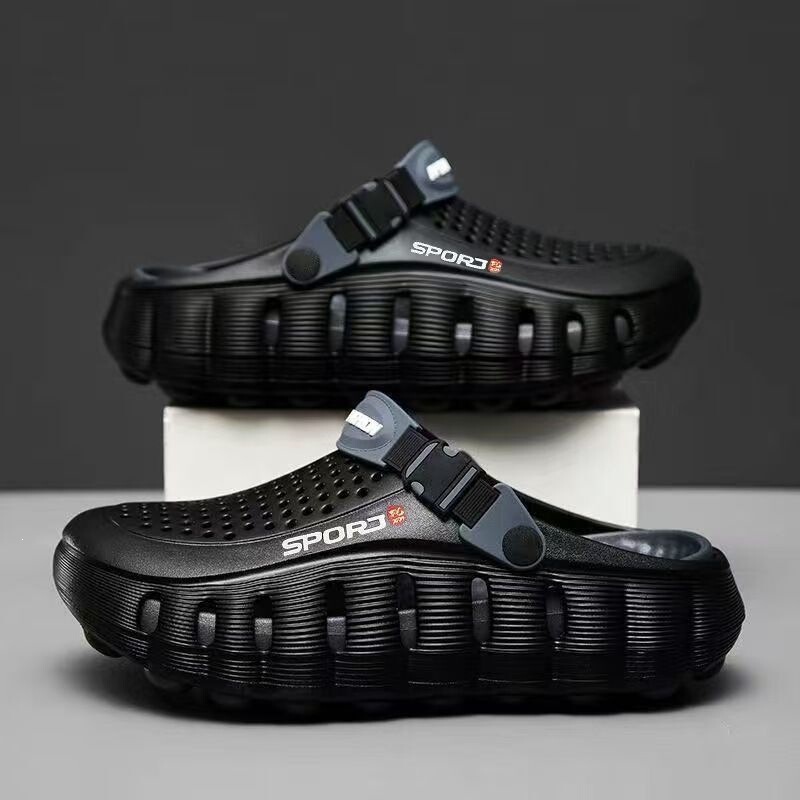 Men's Outdoor Non-Slip Clogs, Slip-On Thick-Soled Driving Sandals, Odor-Resistant Beach Shoes Men's Outdoor Non-Slip Clogs, Slip-On Thick-Soled Driving Sandals, Odor-Resistant Beach Shoes
