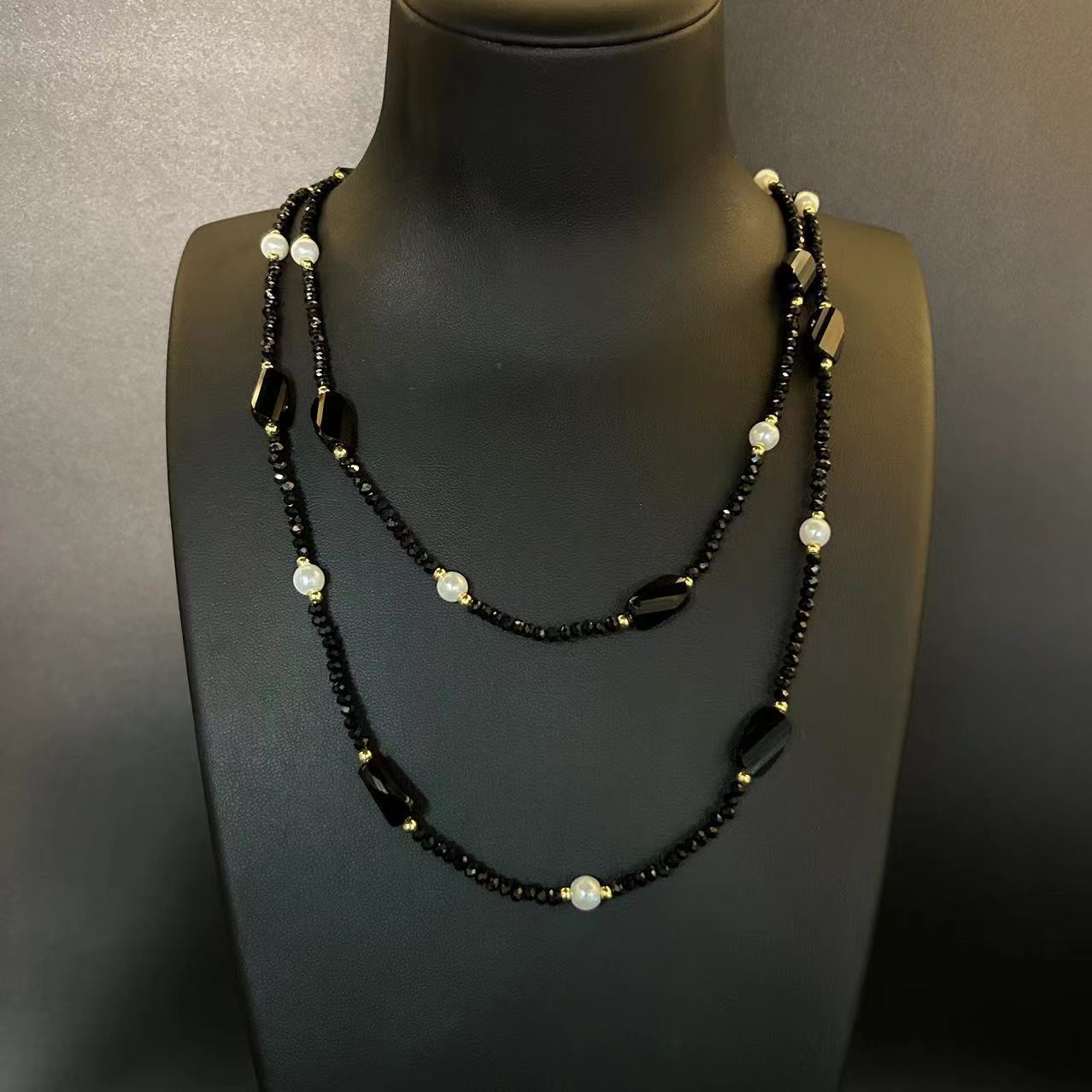 Vintage Facettierte Glasperlenkette Chinesischer Stil_voghion.com