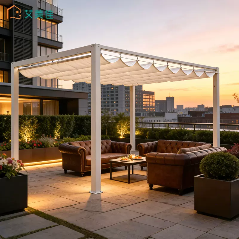 艾美佳青箬笠葡萄架户外休闲花园凉亭庭院子铝合金遮阳棚露台亭子