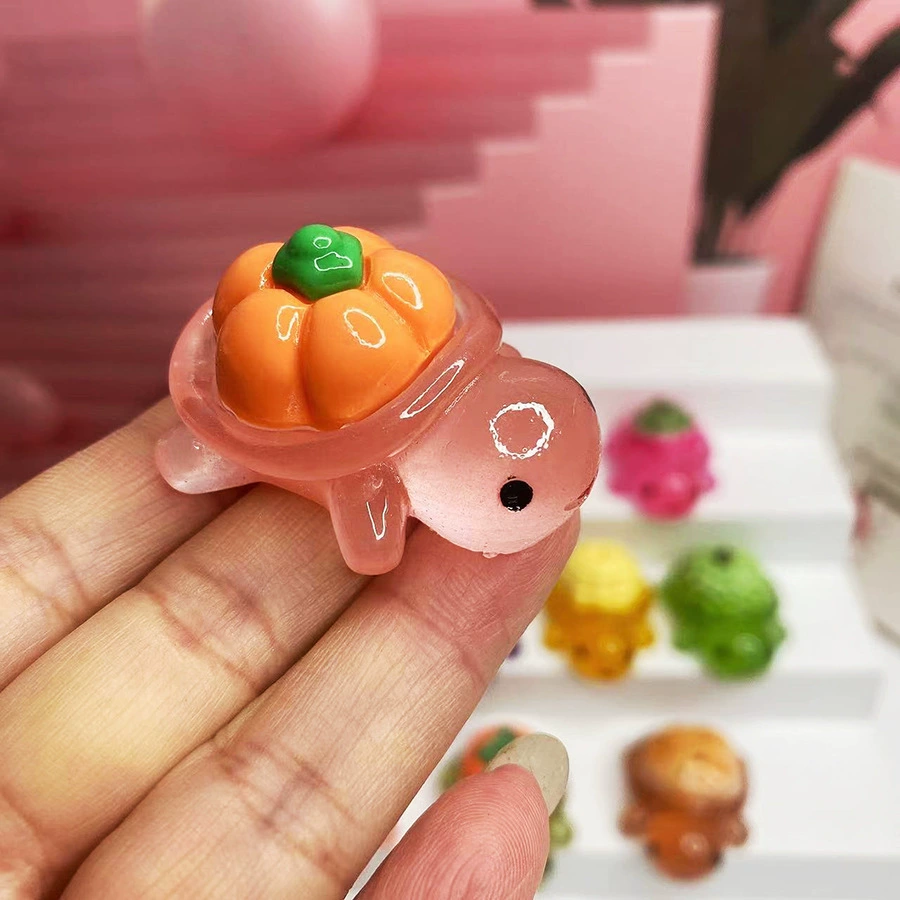 Новые животные светящиеся овощи и фрукты черепаха diy трёхмерные настольные украшения брелок подвеска смола аксессуары