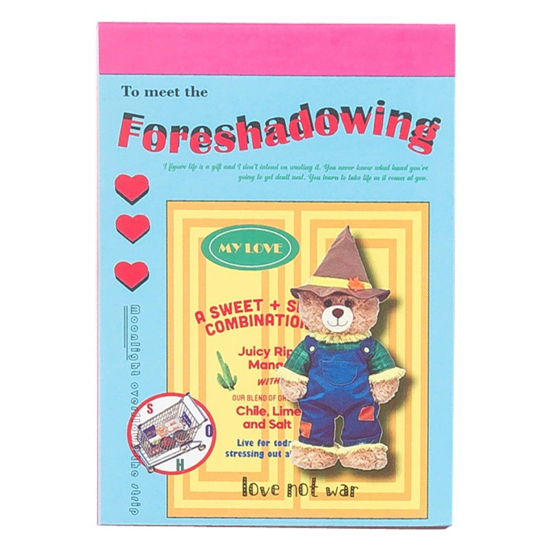 Сообщение состоит в том, чтобы встретить предзнаменование материала бумаги Баотоу корейский Ретро ручной счет коллаж в разрываемой бумаге для заметок 4