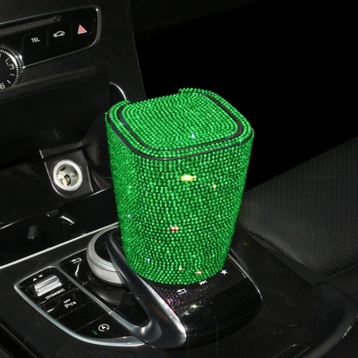 creative covered air outlet | Car ashtray - ashtray-green-diamond
