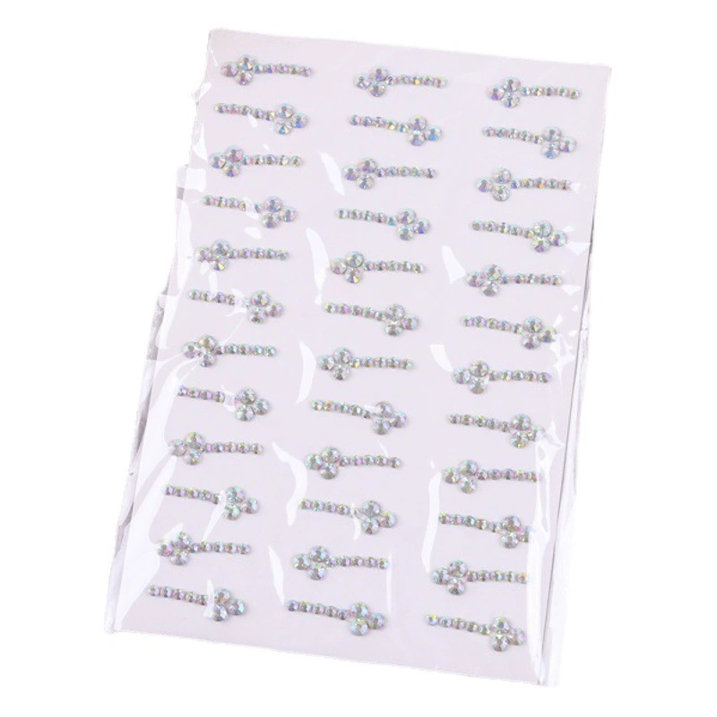 Amazon напрямую поставляет 160 4 м, красочные детские персонализированные наклейки для лица, бровей, сердца, красочные эльфийские слезы, алмазные клейкие алмазные наклейки