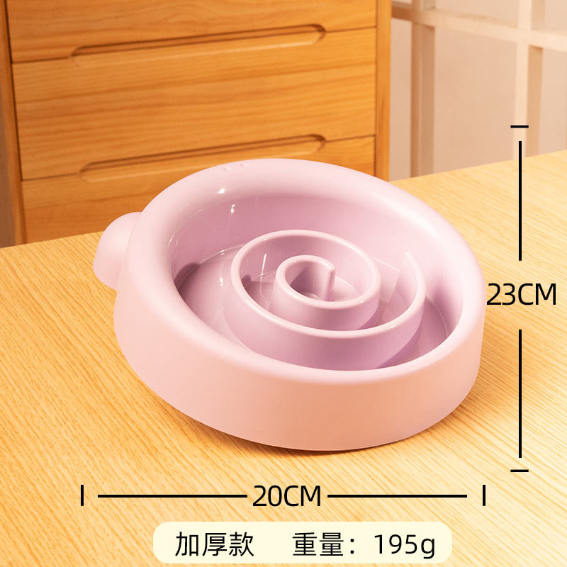향기로운 개구리 슬로우 푸드 그릇 보라색
