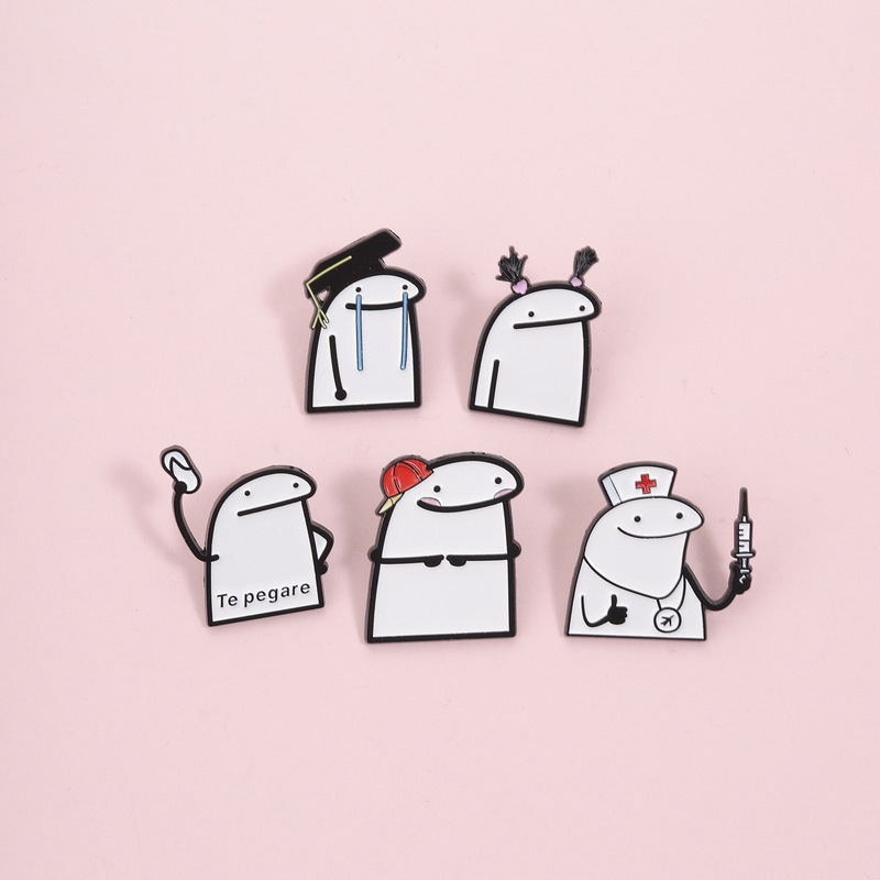 Cartoon Brooches, Badges with Professional and Emotional Elements, Backpack and Clothing Decorations, Accessories with Emotional Themes, Trending Keywords: Happiness