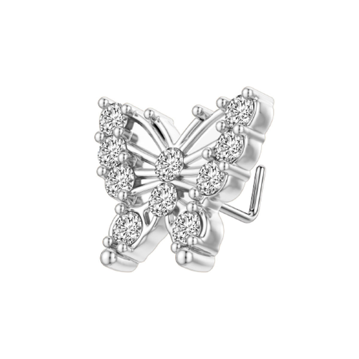 Zircon Animal Nose Stud In Stainless Steel For Piercing_voghion.com