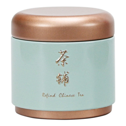Tea can tin box metal sealed can household black tea green tea white tea carry-on mini small iron can round