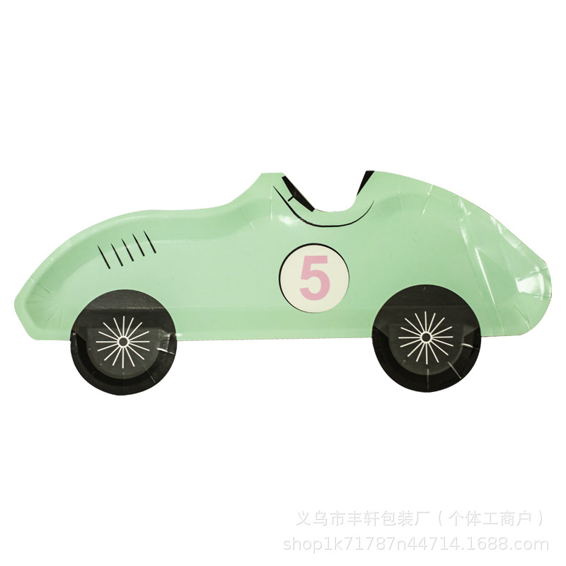 Transfronterizos spot desechable bandeja de papel de automóvil digital bandeja de fiesta de cumpleaños de niños bandeja de fruta bandeja de pastel