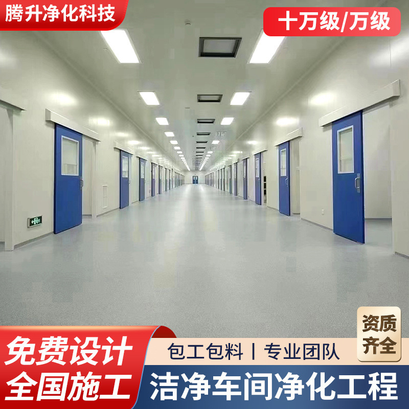 10,000-Level Dust-Free Laboratory 10,000-Level Clean Workshop Food Factory Pharmaceutical Factory Sterile Purification Engineering Design and Decoration