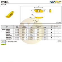 韩国特固克数控槽刀片TVBL 40015 TT9010背车刀片适用TTVER/L