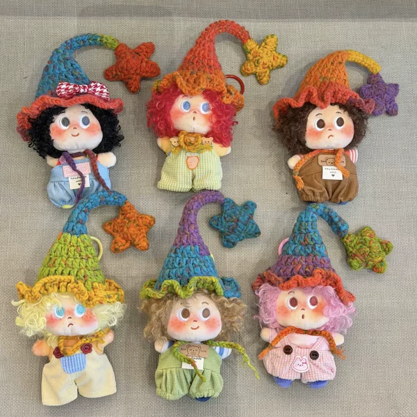 Authentic Setu Dudu Star Hat Afro Hair Bag Pendant Curly Hair Freckles Ugly-Cute Keychain Plush Toy