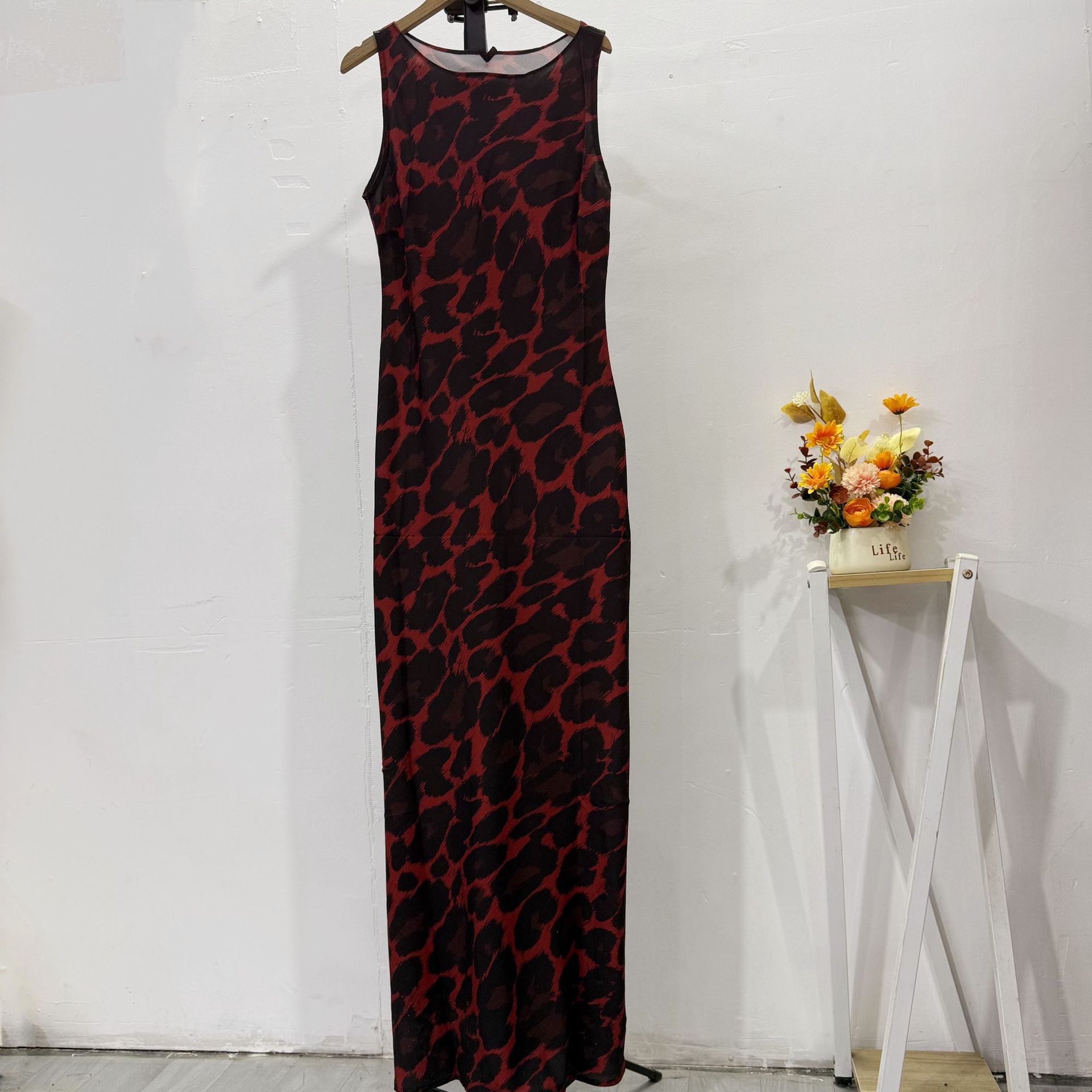 Printed Vest Dress Image 2