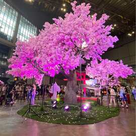 仿真白色樱花树假花树婚庆装饰仿真桃花树加密樱花枝定制仿真树