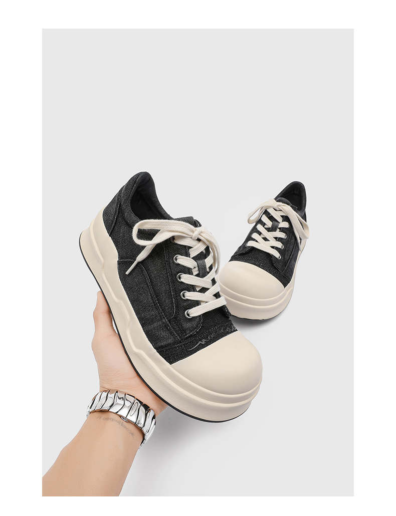 Women's Mickey Mouse Platform Canvas Trainers Height Increasing_voghion.com