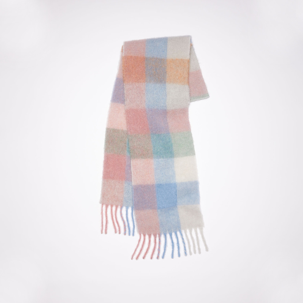Women's Scarves Plaid Scarf New Stitching Cashmere-like Mahaired Women Warm Shawl _voghion.com