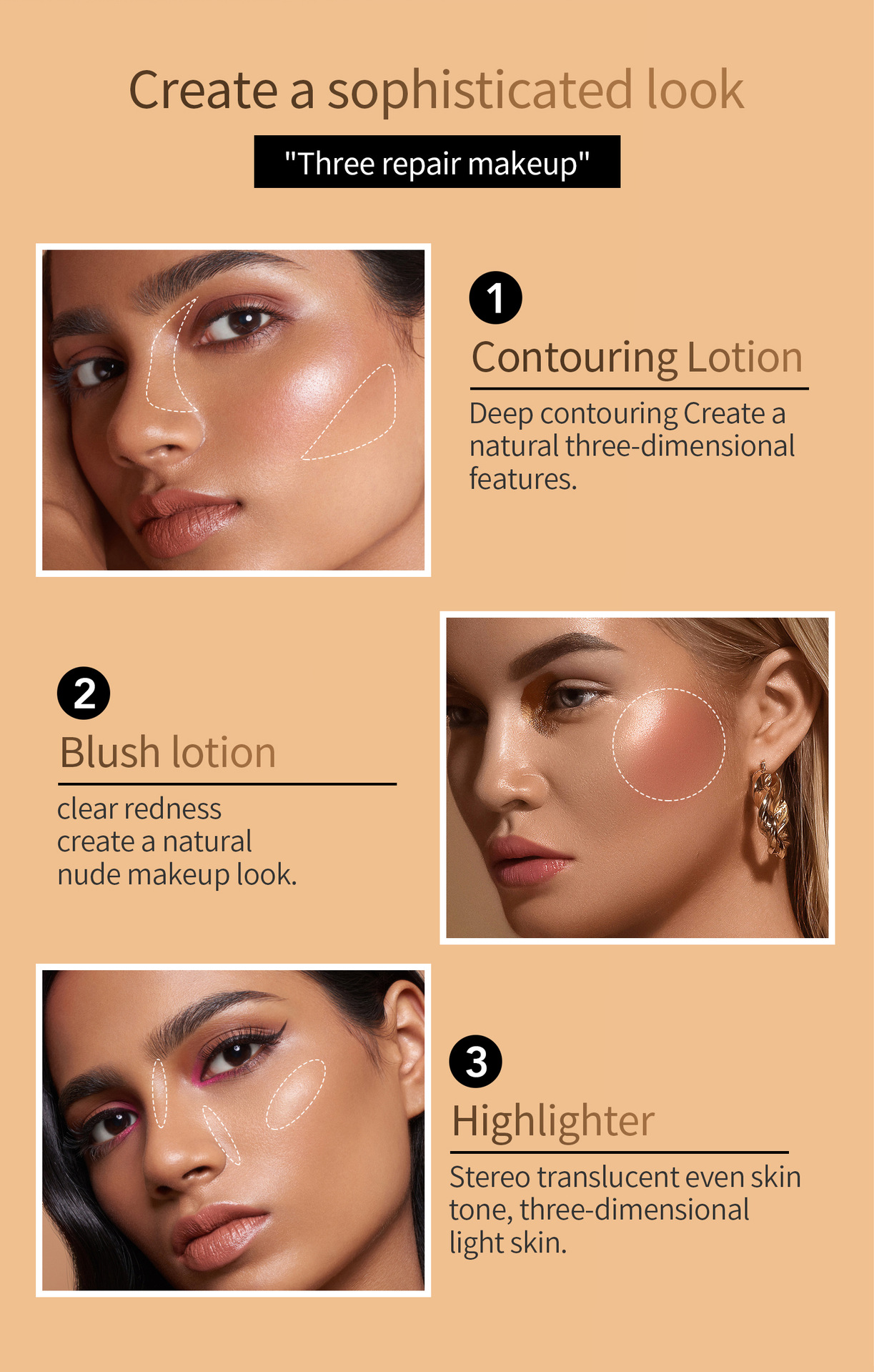 HelloKiss Liquid Highlighter Contouring Multi-functional Makeup Pen Sponge Tip Fine Sparkling Highlighter Liquid Blush Cross-border undefined