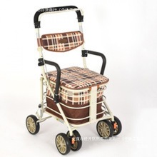 老年手推车代步可坐轻便折叠老人四轮可推行买菜助行购物车代步车