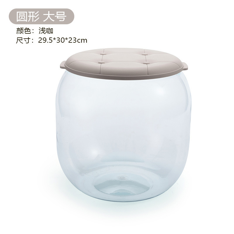 子供用収納ボックス、赤ちゃんのおもちゃ、人形、積み木収納バケツ、多機能収納プラスチック透明収納ベンチ、家庭用|undefined