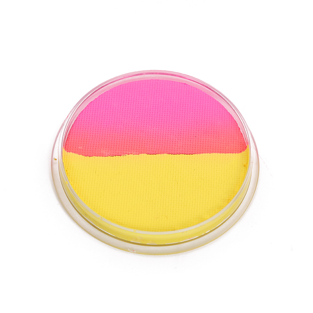 30g de gran capacidad doble color pigmento de pintura corporal soluble en agua para niños pintura facial maquillaje festivo