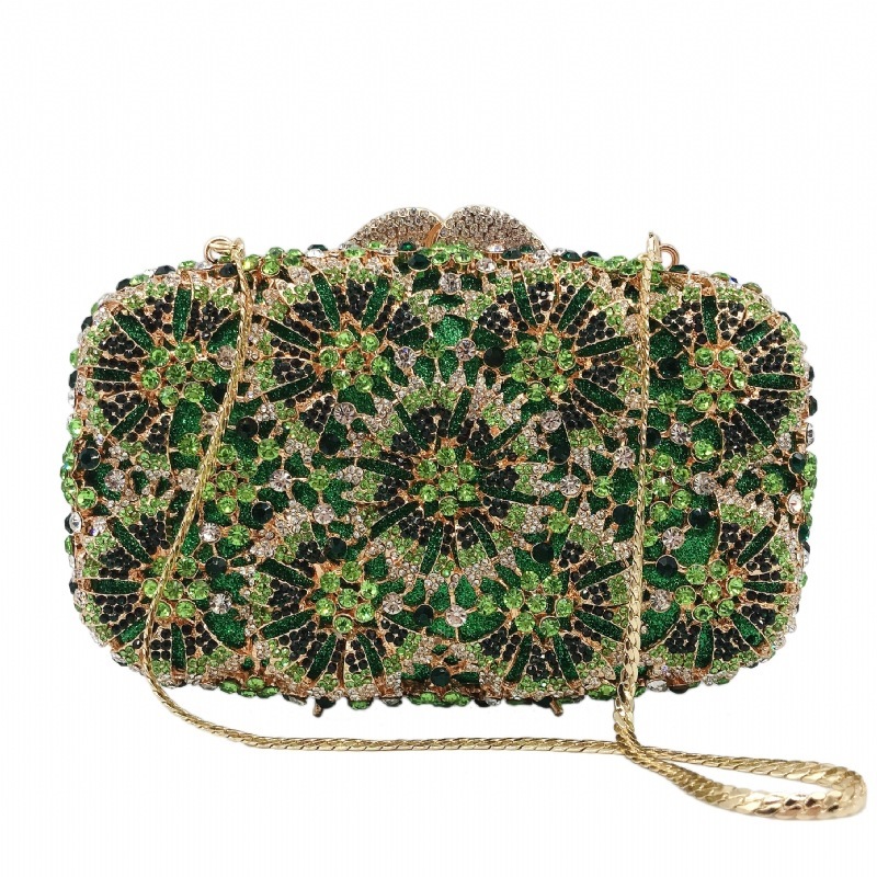 Ventas transfronterizas de metal de diamantes bolsas de cena, vestidos de banquete de damas, bolsas de moda de mano de diamantes