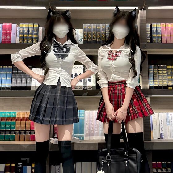 Japanese college style original jk shirt female students pure desire hot girl shirt plaid skirt short skirt JK uniform two-piece set