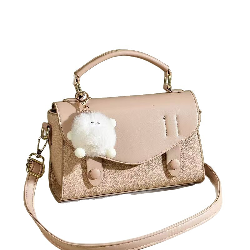 Colgante de felpa bolso cuadrado pequeño 2025 nuevo bolso de moda bolso de mensajero de un solo hombro todo fósforo bags transfronterizos