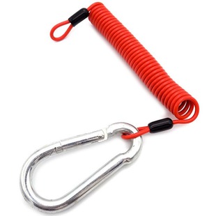 6' Separation Trailer Cable with Pin Trailer Brake Cable Rv Stainless Steel Spring Traction Coil Wire Safety Belt