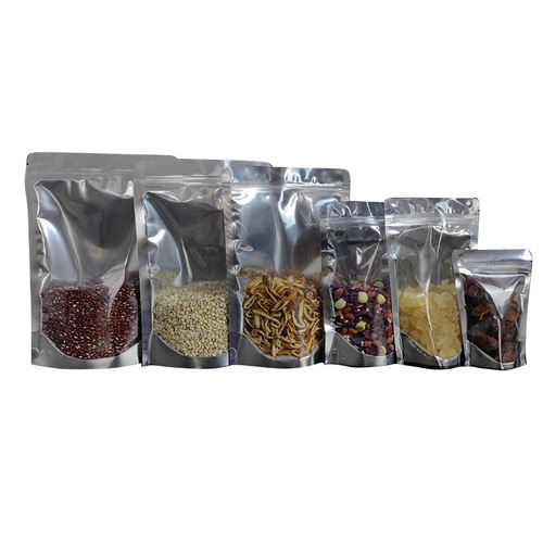 Yin and yang aluminum universal bag aluminum foil translucent self-standing zipper sealed food packaging bag ziplock bag