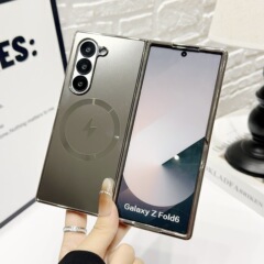 Samsung Z Fold7 携帯電話ケース AG つや消しマット電気メッキ磁気ワイヤレス充電 Fold6 落下防止保護カバーに適しています。