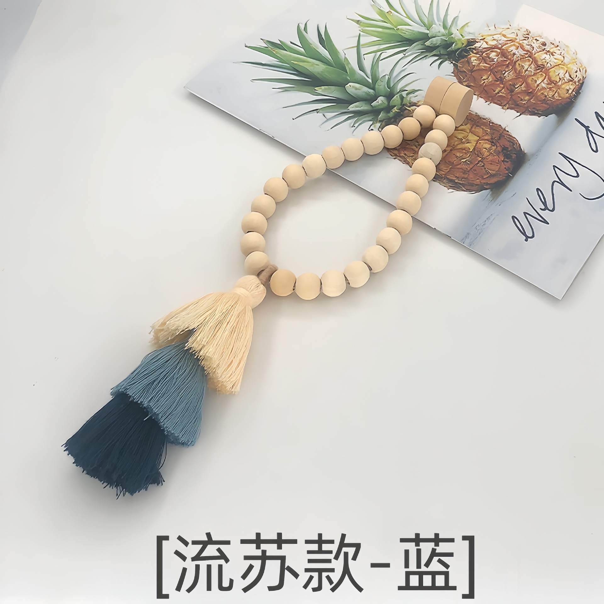 Nuevo correa de cortina de perlas de madera de tres capas de botón de cortina de fijación de cortina de absorción de cortina de fijación de cortina corda de cortina decoración sin agujeros perforados