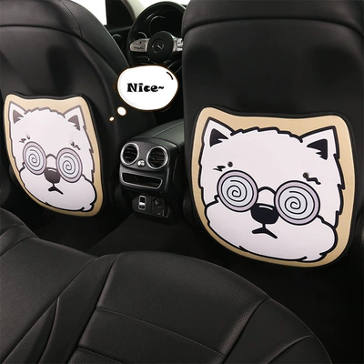 Car Anti-Kick Pad Cartoon Cute: Chair back anti-kick pad