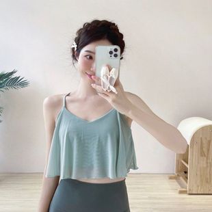 (Cross-border trading), top with cups, yoga clothing, lifting effect, beautiful back, European style