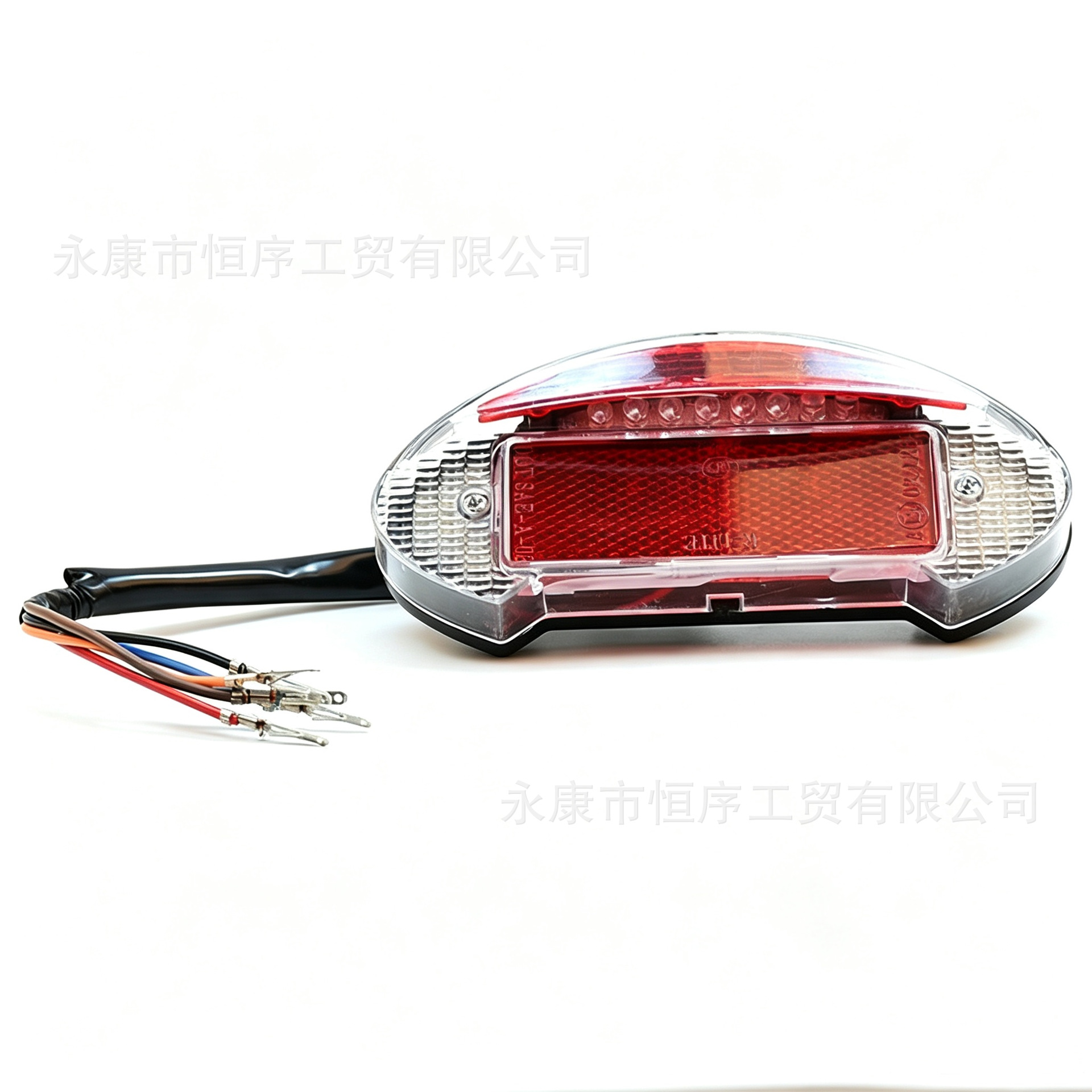 Cross-Border Off-Road Motorcycle Modification Parts Five-Wire Led Warning Signal Rear Tail Light 12V Brake Light