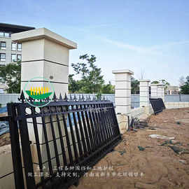 南阳新乡小区外墙围栏图片 附近围墙铁栏杆 铁艺围栏