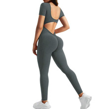 Y 73302 Back hollow yoga bodysuit ¶���٤�����¿羳����