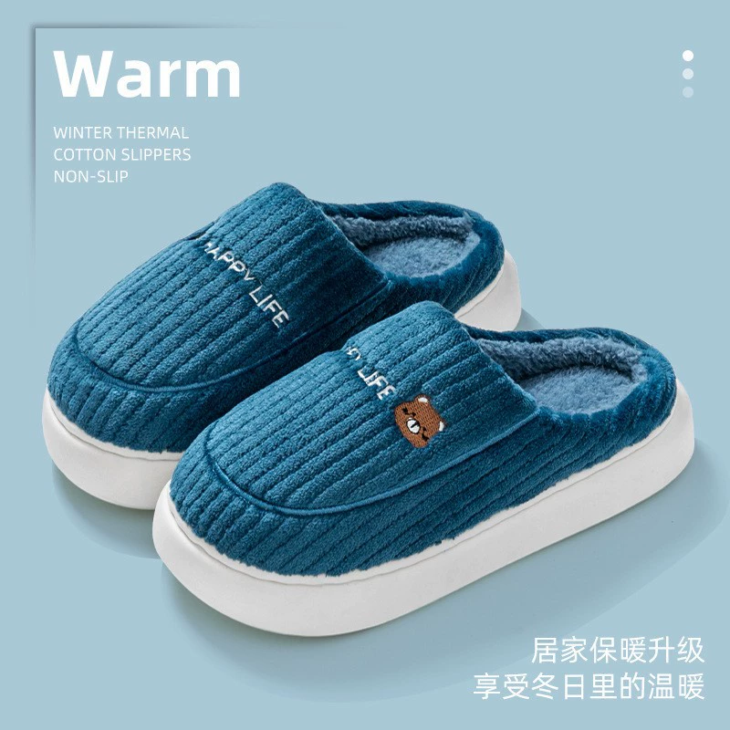 Мужские зимние тапочки-утеплители, обувь на slip-on, размеры 36–49