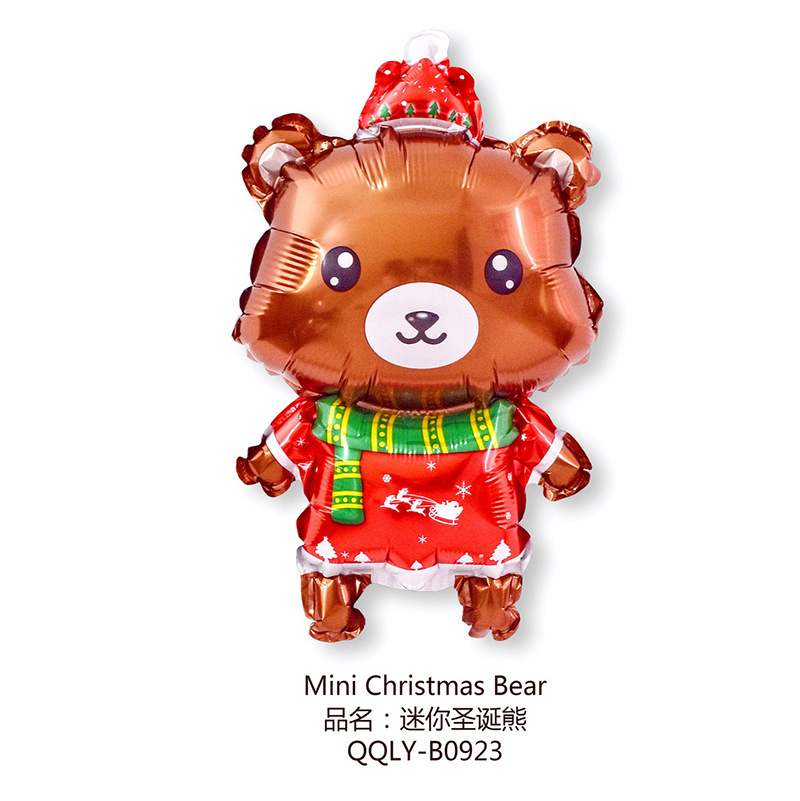 Navidad decoración de dibujos animados globo de aluminio centro comercial tienda fiesta decoración suministros Santa Claus globo