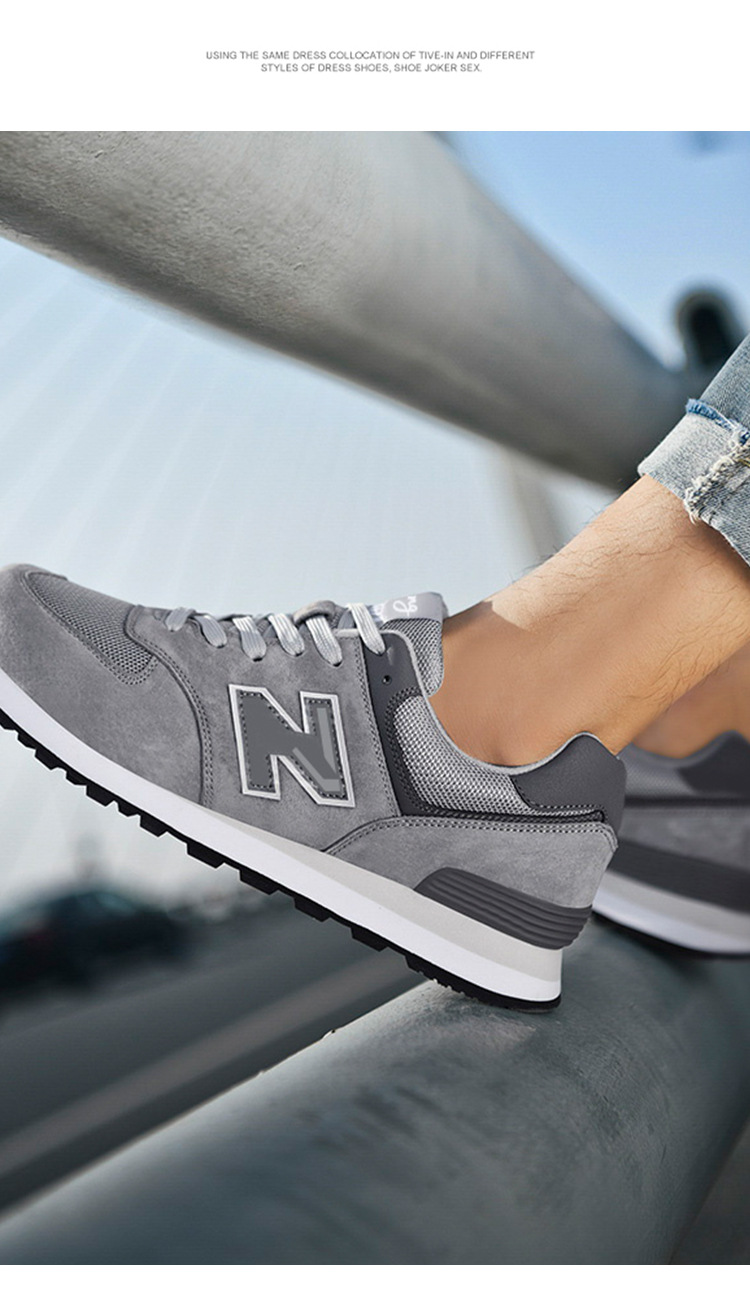 Giày sneaker nữ chạy bộ mesh thoáng mát phong cách Balance 574 — P574 Ngôi Sao Xám Trắng chi tiết 20