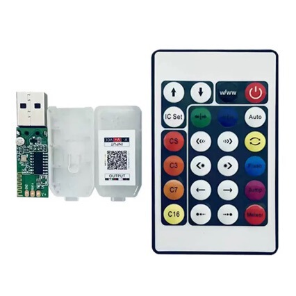 ✅ Symphony Leather Cord Light Controller Symphony Bluetooth Controller App Voice Control Button Infrared Fireworks Light Controller