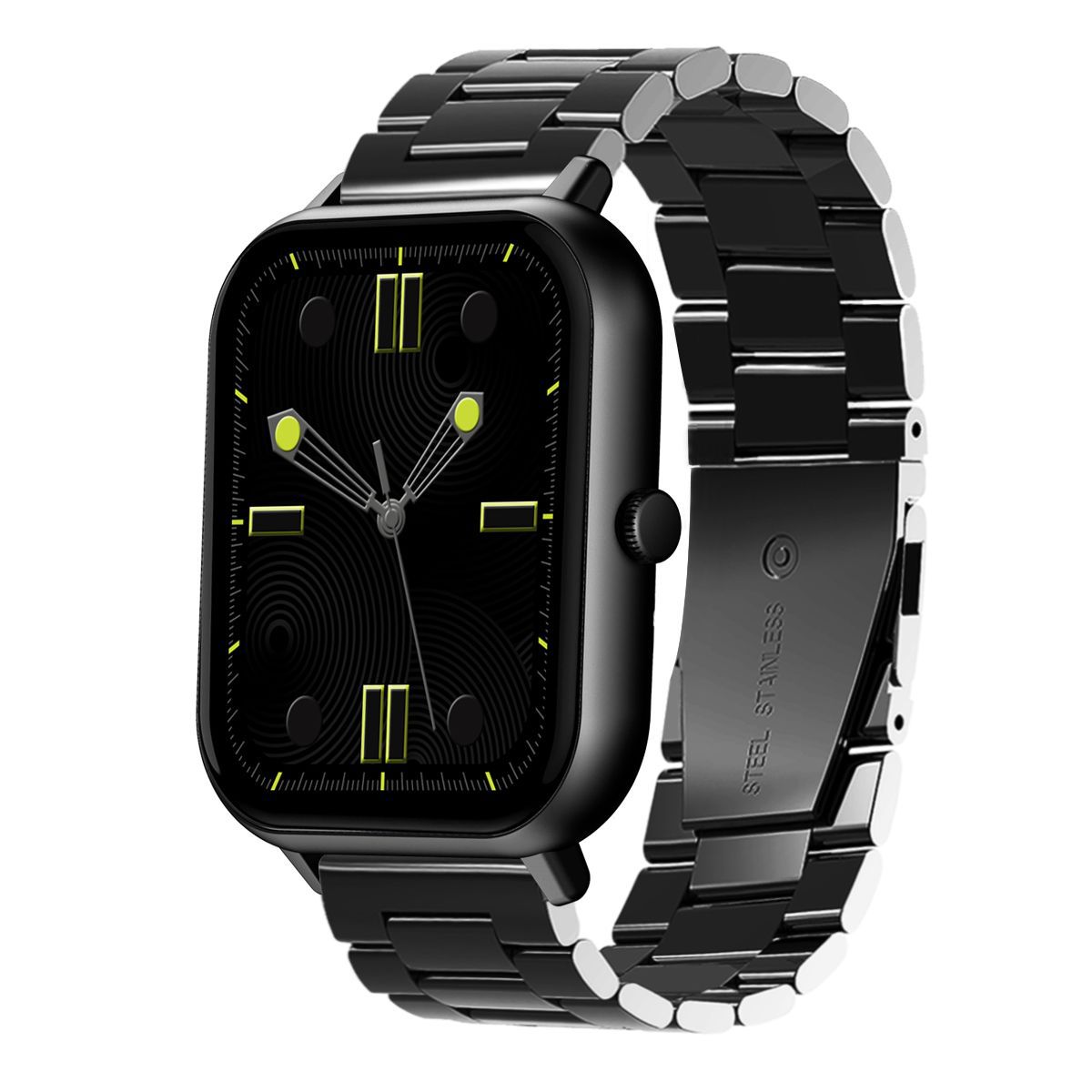 세 개의 견고한 강철 스트립 검정색