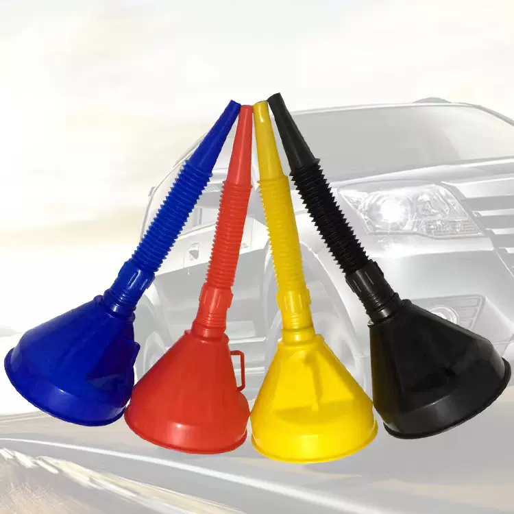 加油漏斗带滤网汽车摩托车专用加汽油机油燃油过滤大口径跨境热销