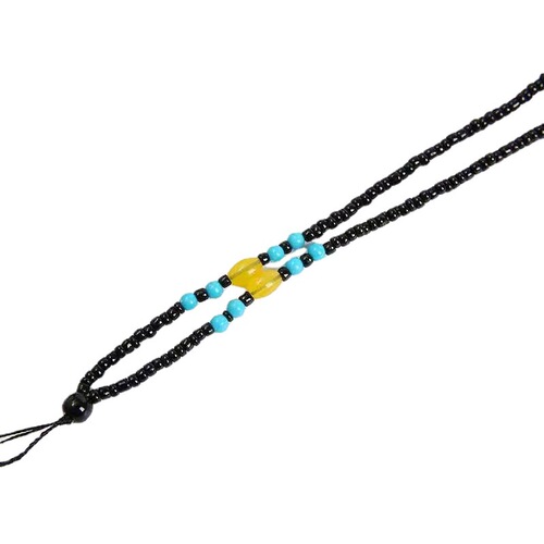 Factory direct selling ice ice pendant beeswax pendant rope millet bead necklace rope handmade beaded necklace rope bead chain wholesale