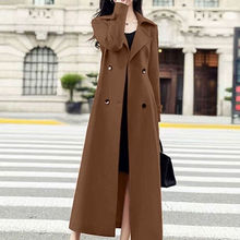 2025长款新款春秋时尚双排扣高端气质风衣修身显瘦过膝垂感外套