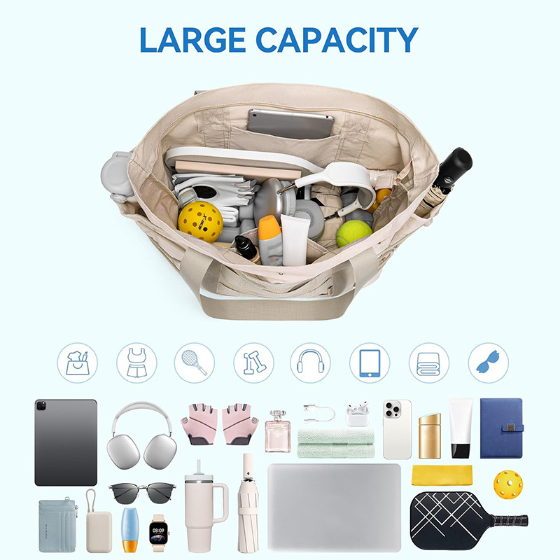 Bolso de mujer Bolso de deporte plegable de viaje Bolso de playa Bolso deportivo Bolso de compras impermeable con funda con cremallera