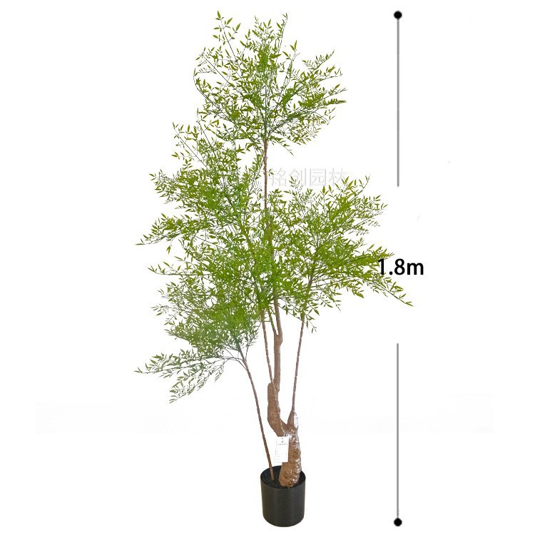 Escenografía de estilo nórdico Simulación de plantas verdes Plantas en macetas Centro comercial Simulación de decoración suave Plantas verdes falsas