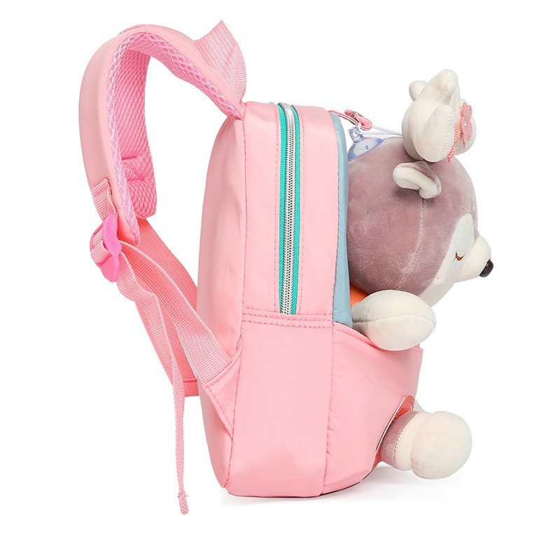 Mochila de peluche infantil 2024 nuevo dibujos animados lindo jardín de infantes mochila de bebé para hombres y mujeres mochila ligera