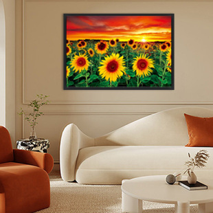 5D Stereo Flower Accessible Luxury Hanging Painting 4060cm High-Definition Printing Sunflower Entrance Decorative Painting BeDroom Living Room Hanging Painting