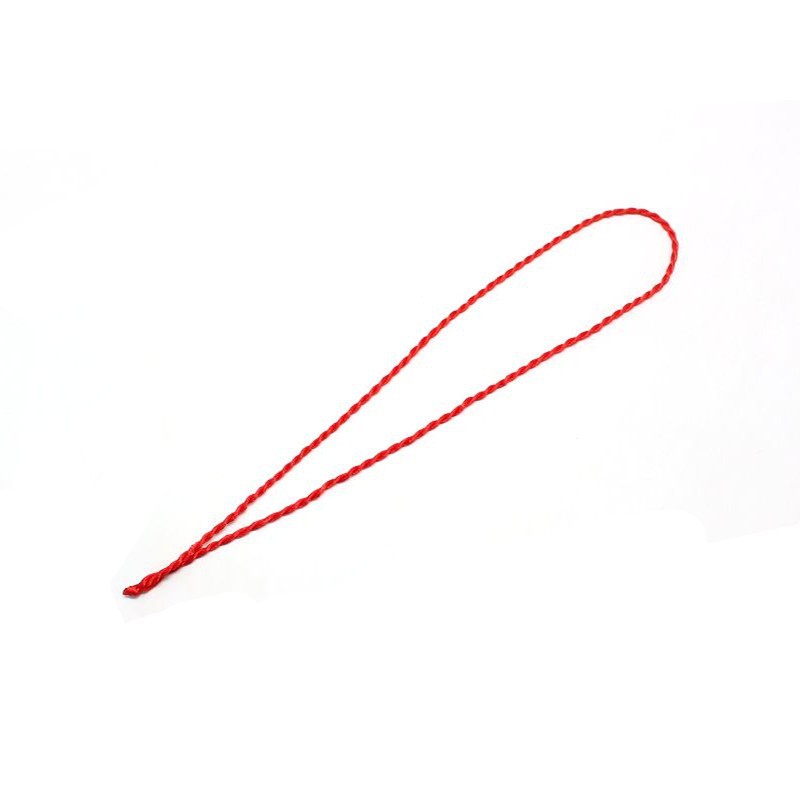 red necklace cord with pigtail