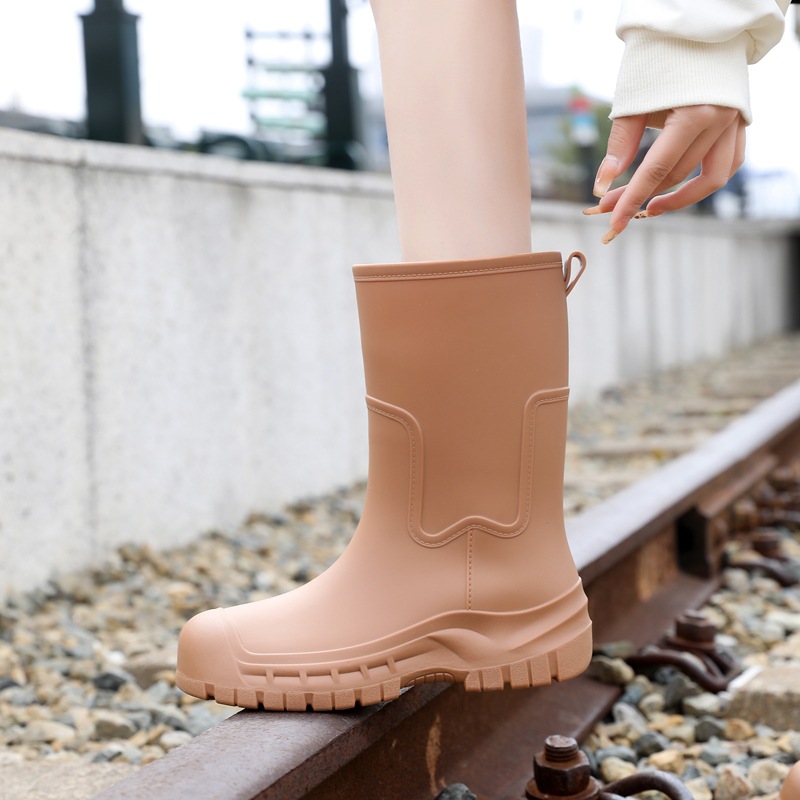 Botas de lluvia tipo Chelsea para mujer, antideslizantes, estilo casual, media caña, ideales para uso diario